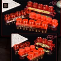 Cangkir Sembahyang Merah Set Isi 3 dan 5